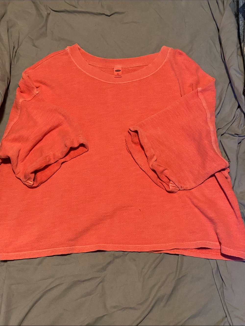 Old Navy Coral Cropped Knit Top